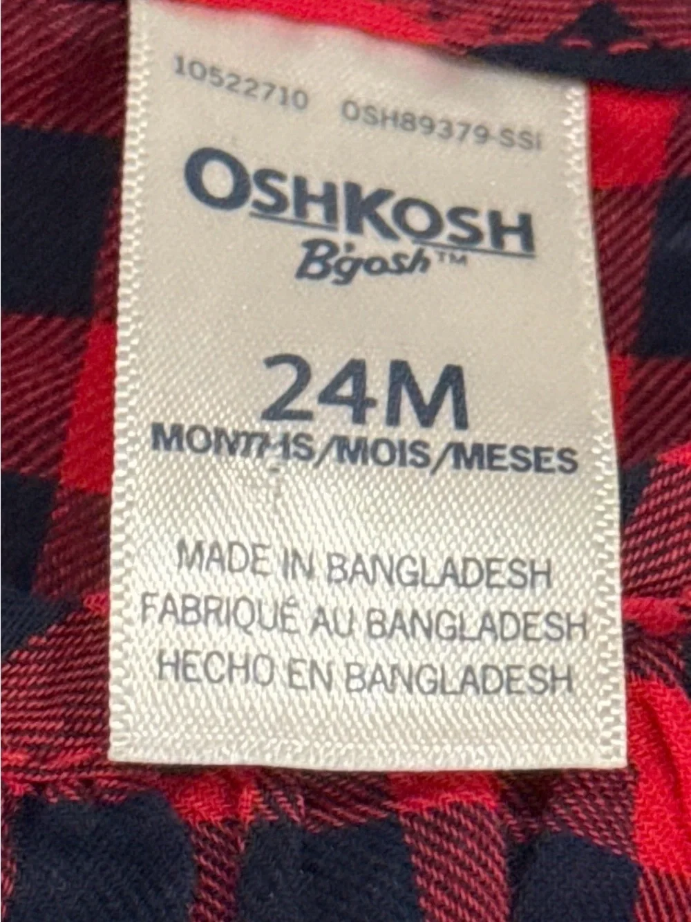 Oshkosh B’Gosh Red Plaid Lined Overalls & Buffalo Shirt Outfit. Brand New!